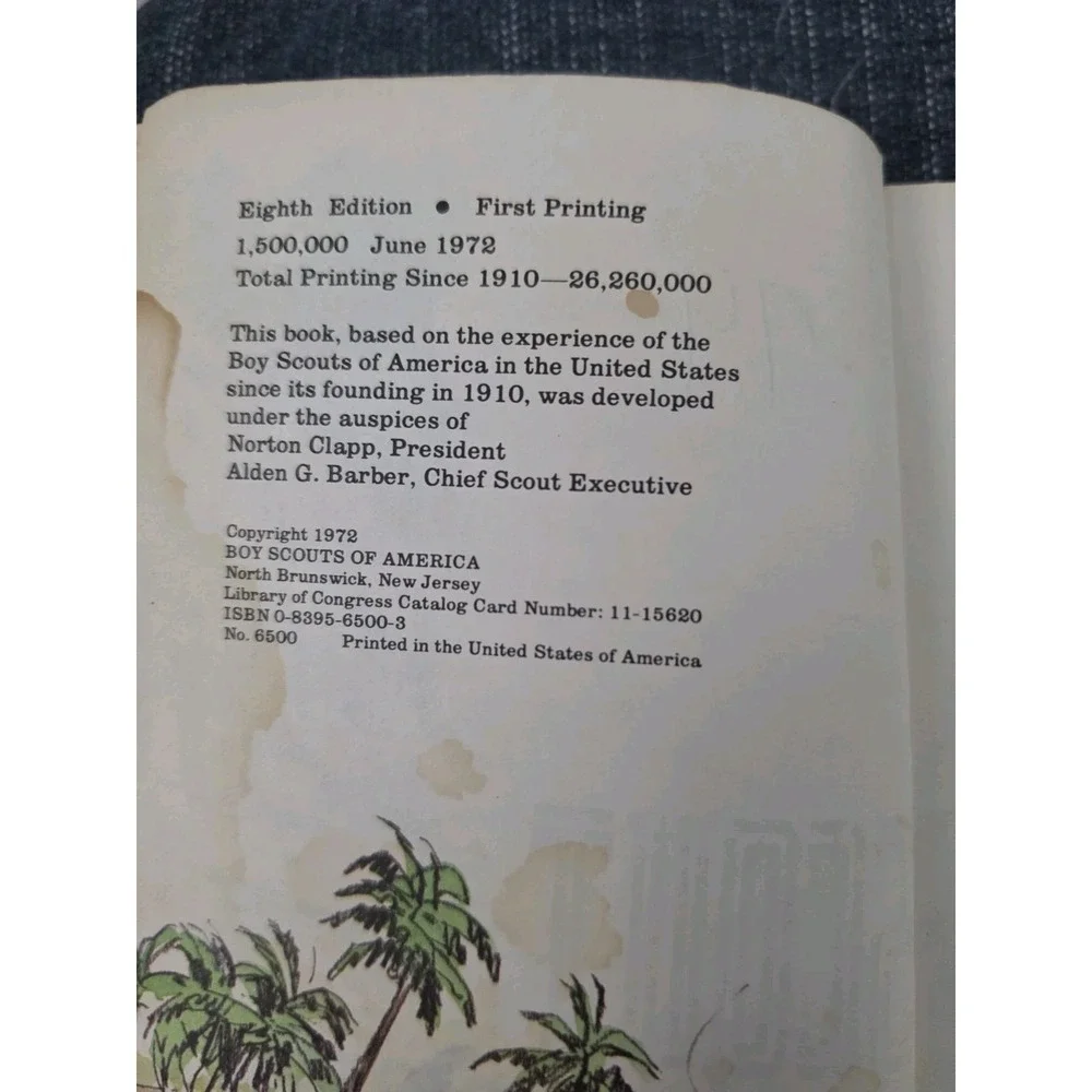 Boy Scout - 1972 Handbook For Boys - 8th Edition - 1st Printing Scouting BSA‎